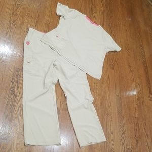 Women's Khaki Scrub Set